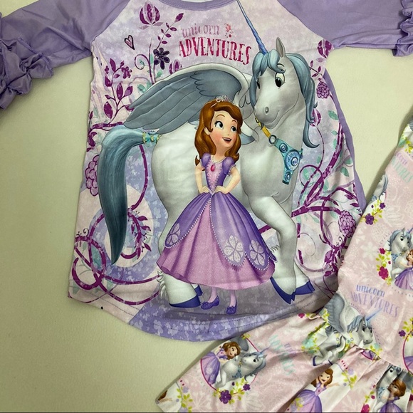 Princess Sophia Cute Unicorn 🦄 Ruffle pants set - Picture 6 of 7
